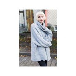ROLL NECK JUMPER IN GREY. Niebieskie swetry damskie The Hive, bez wzorów, z wełny, bez rękawów, bez kaptura. Za 199,00 zł.