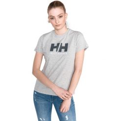 Helly Hansen Koszulka Szary. Szare koszulki damskie Helly Hansen, m, z nadrukiem, z bawełny, bez kołnierzyka. Za 137,95 zł.