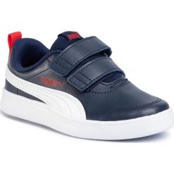 Sneakersy PUMA - Courtflex V2 V Ps 371543 01 Peacoat/High Risk Red. Niebieskie trampki chłopięce Puma, bez wzorów, ze skóry ekologicznej, na rzepy. Za 149,99 zł.