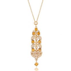 Naszyjniki damskie: Piękny Naszyjnik – złoto żółte 750, Brylant 0,98ct…
