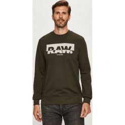 G-Star Raw - Bluza. Zielone bluzy męskie G-Star RAW, s, z nadrukiem, z elastanu, retro, z okrągłym kołnierzem, bez rękawów, bez kaptura. Za 369,90 zł.