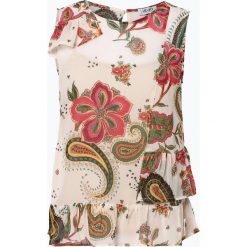 Liu Jo Collection - Bluzka damska, beżowy. Brązowe bluzki damskie Liu Jo Collection, bez wzorów, bez kołnierzyka, bez rękawów. Za 499,95 zł.