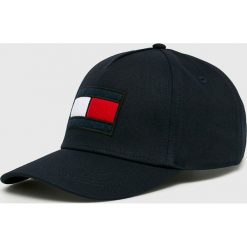 Tommy Hilfiger - Czapka. Szare czapki z daszkiem męskie marki TOMMY HILFIGER, z bawełny. Za 179,90 zł.