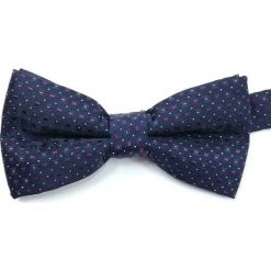 Granatowa Mucha w Drobny Wzór, Męska MUVRN0022. Niebieskie muszki męskie Vernon, w paski, eleganckie. Za 29,00 zł.