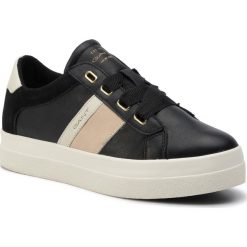 Sneakersy GANT - Aurora 19531858 Black G00. Czarne półbuty damskie GANT, ze skóry. W wyprzedaży za 289,00 zł.