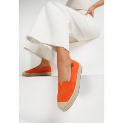 Pomarańczowe Espadryle Fontadah. Pomarańczowe espadryle damskie Renee, bez wzorów, bez obcasa, na platformie. Za 89,99 zł.
