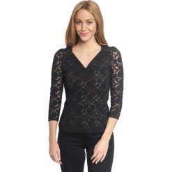 Koszulka "Vintage Lace" w kolorze czarnym. Czarne koszulki damskie Vive Maria, l, w koronkowe wzory, z koronki, vintage, bez kołnierzyka, z długim rękawem. W wyprzedaży za 150,95 zł.