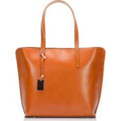 Torebki klasyczne damskie: Skórzana torebka w kolorze brązowym – 42 x 31,5 x 13 cm