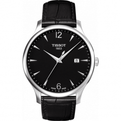ZEGAREK TISSOT TRADITION T063.610.16.057.00. Szare zegarki męskie TISSOT, srebrne. Za 1200,00 zł.