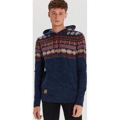 Sweter z norweskim wzorem z domieszką wełny - Granatowy. Niebieskie swetry męskie Cropp, s, bez wzorów, z wełny, bez kołnierzyka, bez kaptura. Za 119,99 zł.