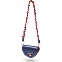 TOREBKA Elisabetta Franchi. Czerwone torebki klasyczne damskie Elisabetta Franchi, w paski, ze skóry ekologicznej, na ramię, z tłoczeniem, z aplikacjami. Za 1179,00 zł.