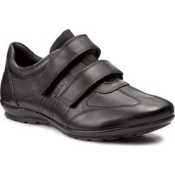 Półbuty GEOX - U Symbol D U74A5D 00043 C9999 Black. Czarne półbuty męskie Geox, na co dzień, bez wzorów, ze skóry, eleganckie, na rzepy. W wyprzedaży za 349,00 zł.