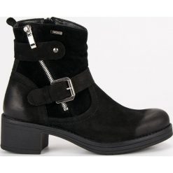 Czarne workery vinceza. Czarne workery damskie Vinceza, ze skóry, bez obcasa, bez zapięcia. Za 329,90 zł.