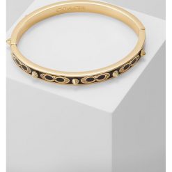 Bransoletki damskie: Coach SIGNATURE STUDDED ENAMEL BANGLE Bransoletka gold/black
