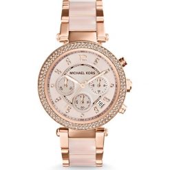 Zegarki damskie: Zegarek damski Michael Kors Parker Rose Gold MK5896