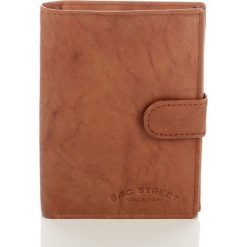 Skórzany portfel męski Bag Street Brąz. Pomarańczowe portfele męskie marki Bag Street, bez wzorów, ze skóry. Za 39,00 zł.