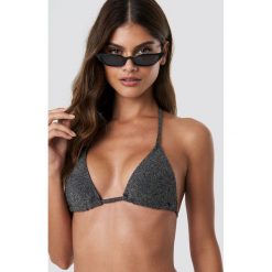 NA-KD Swimwear Góra bikini Sparkle Triangle - Black,Silver. Czarne bikini NA-KD Swimwear. Za 80,95 zł.