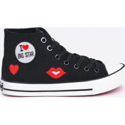 Big Star - Trampki. Czarne trampki i tenisówki damskie marki BIG STAR, z gumy, na sznurówki. W wyprzedaży za 79,90 zł.