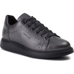 Sneakersy GEOX - D Thymar A D944BA 000NF C9002 Dk Grey. Szare półbuty damskie Geox, ze skóry ekologicznej. W wyprzedaży za 239,00 zł.