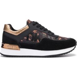 DKNY Marie Tenisówki Czarny. Czarne trampki i tenisówki damskie DKNY, bez wzorów, ze skóry, bez zapięcia. Za 593,95 zł.