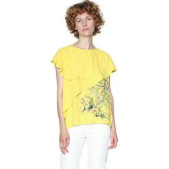 Desigual Blus Clarice 18SWBW97 8058 Bluzka (rozmiar XS). Bluzki damskie Desigual, na lato, xs, bez wzorów, eleganckie, bez kołnierzyka, bez rękawów. W wyprzedaży za 130,00 zł.