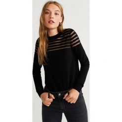 Mango - Sweter Sound. Czarne swetry damskie Mango, m, bez wzorów, z poliesteru, bez rękawów, bez kaptura. Za 119,90 zł.