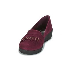 Baleriny FitFlop LOAFER. Fioletowe baleriny damskie FitFlop, bez wzorów, bez obcasa. Za 335,20 zł.