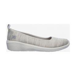 Skechers Arya Baleriny Szary. Szare baleriny damskie Skechers, bez wzorów, z materiału, bez obcasa. Za 309,95 zł.