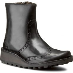 Botki FLY LONDON - Manifly P210895000 Black. Czarne botki damskie na obcasie marki Fly London, z materiału. W wyprzedaży za 279,00 zł.