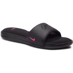 Klapki NIKE - Ultra Comfort3 Slide AR4497 001 Black/Hyper Pink/Black. Czarne klapki damskie Nike, bez wzorów, ze skóry ekologicznej, bez obcasa. Za 169,00 zł.