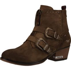 Botki w kolorze brązowym. Pomarańczowe botki damskie Tom Tailor, Mustang, Bugatti, Camel Active, Lloyd, bez obcasa, na obcasie, bez zapięcia. W wyprzedaży za 239,95 zł.