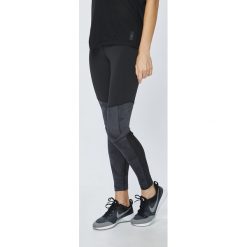 Reebok - Legginsy. Czarne legginsy skórzane marki Reebok, s. W wyprzedaży za 149,90 zł.