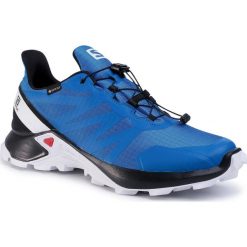 Buty SALOMON - Supercross Gtx GORE-TEX 409541 Lapis Blue/Black/White. Niebieskie buty sportowe męskie Salomon, z tworzywa sztucznego, bez zapięcia, do biegania, gore-tex. W wyprzedaży za 399,00 zł.
