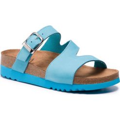 Klapki SCHOLL - Ranja F27391 2173 380 Total Turquoise. Niebieskie klapki damskie Scholl, bez wzorów, ze skóry, bez obcasa. W wyprzedaży za 239,00 zł.