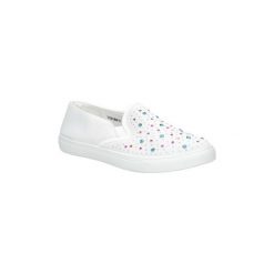 Trampki i tenisówki damskie: Tenisówki Mckey Białe trampki slip on z krysztakami DTN189/17WH