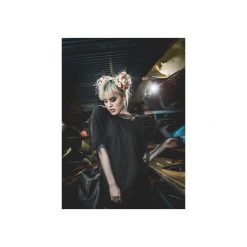 T-shirty damskie: T-SHIRT BLACK PANEL DRESS