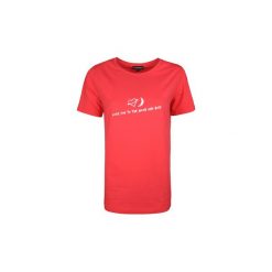 T-shirty z krótkim rękawem Armani 3Z2T65 2J07Z. Czerwone t-shirty damskie Armani, bez wzorów, bez kołnierzyka. Za 199,00 zł.