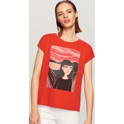 T-shirty damskie: T-shirt re art – Czerwony