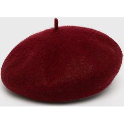 Answear - Beret. Brązowe czapki damskie ANSWEAR, bez wzorów, z wełny. W wyprzedaży za 39,90 zł.