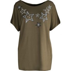 Ciemnozielony T-shirt Stellar. Zielone t-shirty damskie marki Born2be, xl. Za 39,99 zł.