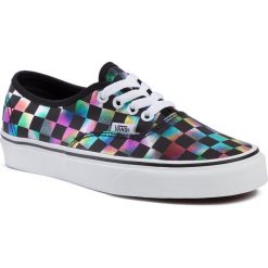 Tenisówki VANS - Authentic VN0A2Z5ISRY1 (Iridescent Check) Blktrwt. Czarne półbuty damskie Vans, bez wzorów, z gumy, bez zapięcia. W wyprzedaży za 239,00 zł.