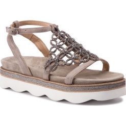 Sandały ALMA EN PENA - V19833 Suede Taupe. Szare klapki damskie Alma en Pena, bez wzorów, ze skóry, bez obcasa. W wyprzedaży za 339,00 zł.