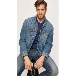 Calvin Klein Jeans - Kurtka jeansowa. Niebieskie płaszcze męskie Calvin Klein Jeans, s, bez wzorów, z bawełny, krótkie, bez kaptura. Za 559,90 zł.