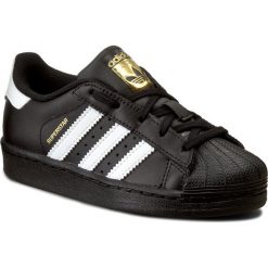 Buty adidas - Superstar Foundation C BA8379 Cblack/Ftwwht/Cblack. Czarne półbuty dziewczęce Adidas, na sznurówki. Za 249,00 zł.