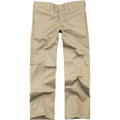 Dickies spodnie (873 Slim Straight Work) Chino khaki. Brązowe spodnie męskie marki Dickies, na spotkanie biznesowe, z aplikacjami, eleganckie, długie. Za 199,90 zł.