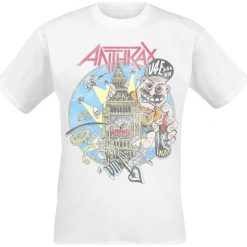 Anthrax London 1988 T-Shirt biały. Białe koszulki męskie marki Anthrax, xl, bez wzorów, bez kołnierzyka. Za 74,90 zł.