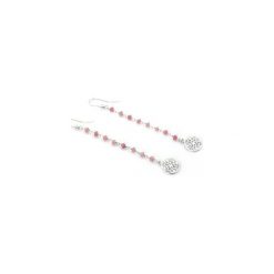 Kolczyki Agat Różowy srebro. Różowe kolczyki damskie marki Brazi druse jewelry, z agatem, srebrne. Za 190,00 zł.