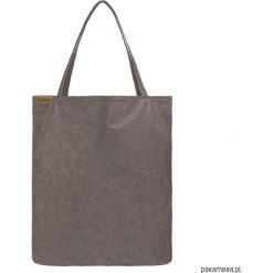 Shopper XL torba brązowa na zamek. Pomarańczowe torby damskie na zakupy Pakamera, bez wzorów, na ramię, bez dodatków. Za 155,00 zł.