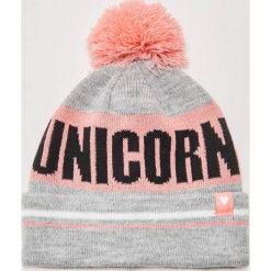 Czapka z pomponem Unicorn - Wielobarwn. Szare czapki damskie marki House. Za 35,99 zł.
