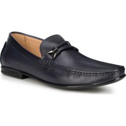 Buty męskie. Niebieskie mokasyny męskie Wittchen, na lato, ze skóry, eleganckie. W wyprzedaży za 319,90 zł.
